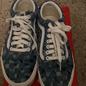 Blue platform vans
